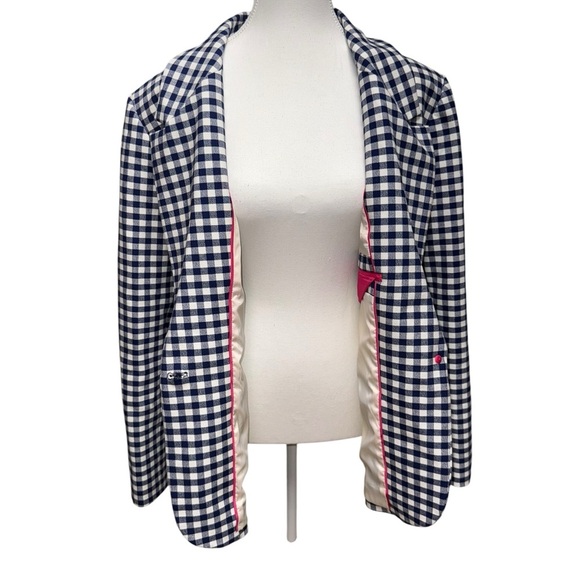 J.Crew Parke Blazer in Gingham Bi-Stretch Cotton Blend - Picture 3 of 11